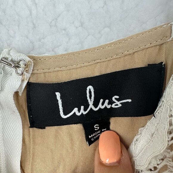 Lulus One Wish Lace Midi Dress Womens Small Bridal Wedding Beach Coastal LWD - Picture 7 of 12